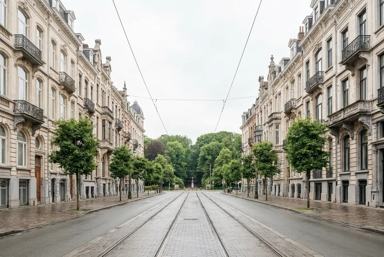 avenue Louise, perspective vers le Bois de la Cambre, immeubles de standing