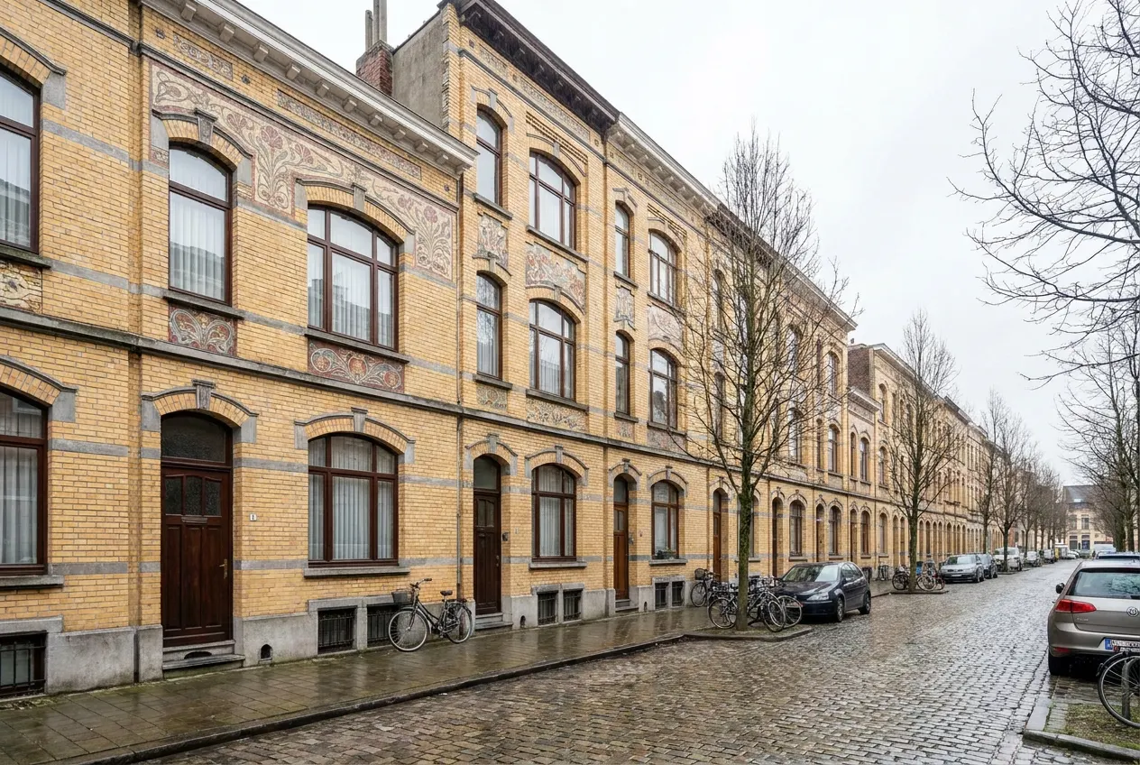 maisons ouvrières en brique jaune de Boom, rue Gallait ou rue Josaphat