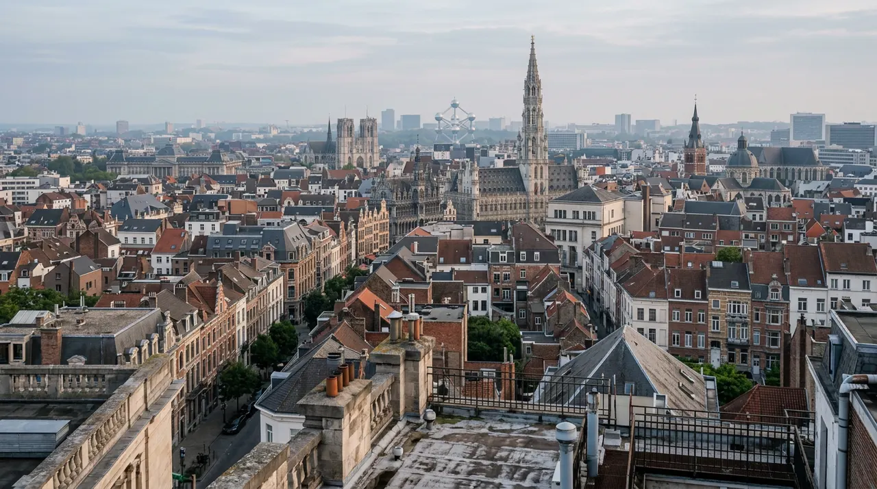 Vue sur les toits de Bruxelles